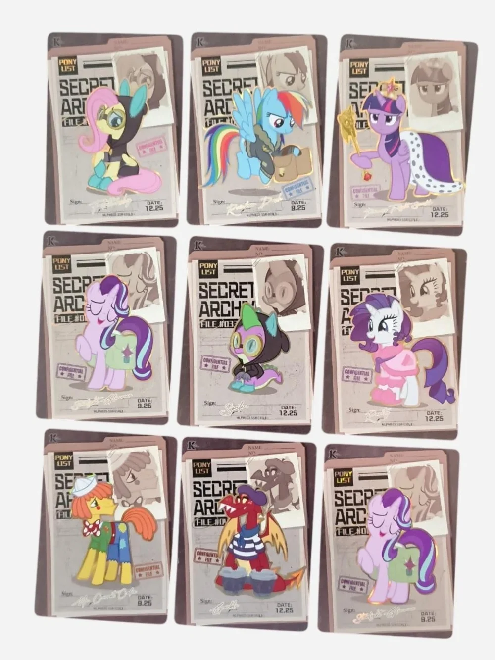 My Little Pony Collectible Trading Card Set - Pink, Yellow, Blue, Purple